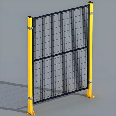 ISO9001 Robot Safety Fence 5FT Workshop Isolation Fence Mesh Metal Machine Guardrail