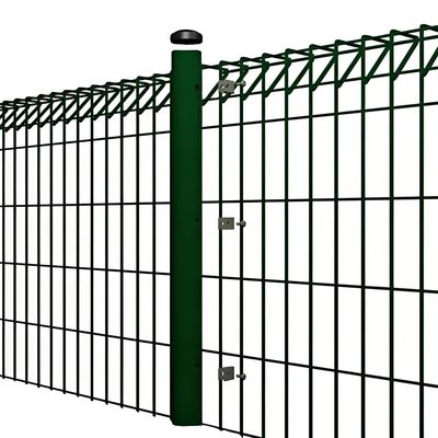 8ft Powder Coated Galvanized Iron Welded Wire Mesh Roll Top BRC Fence Panel