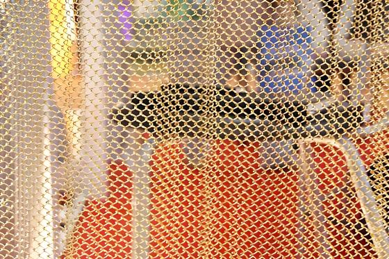 Metal Fireplace Screen Curtain Safety Spark Guard Decorative Metal Fireplace Screen