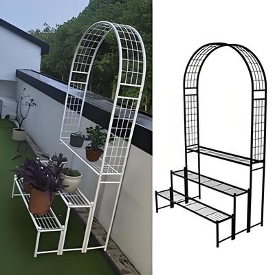 Waterproof Black Decorative Metal Garden Fence Panels Set For Flower Bed 32 Inch