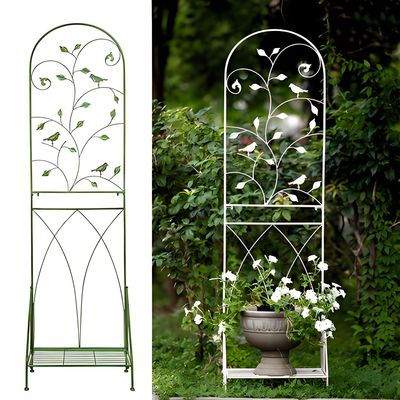 Waterproof Black Decorative Metal Garden Fence Panels Set For Flower Bed 32 Inch
