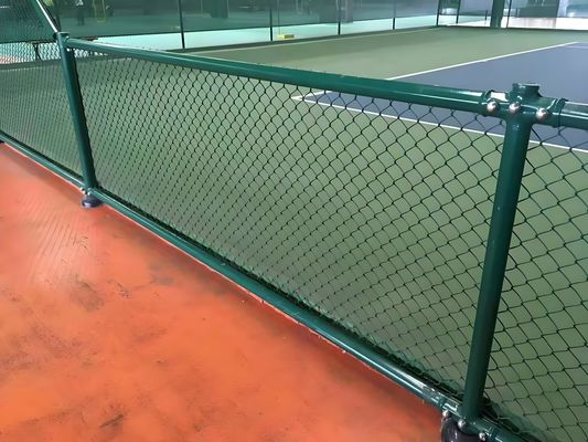 PVC coated Metal Wire Mesh Fencing Football Stadium Baseball Field Chain Link Fence