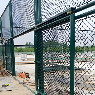 Green Fence Metal Wire Mesh Fence 30*30MM Woven Chain Link Fence