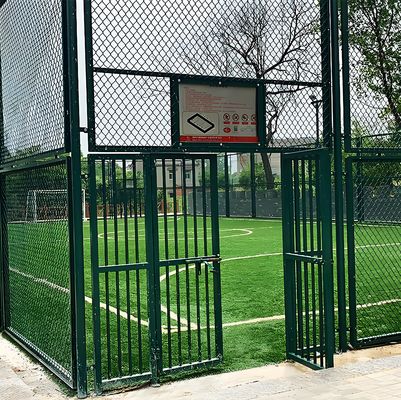 PVC coated Metal Wire Mesh Fencing Football Stadium Baseball Field Chain Link Fence