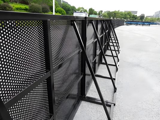 Black Folding Explosion Proof Barrier 1.5M Concert Crowd Barriers