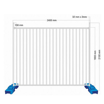 2.9M Temporary Fence Security Square Hole Durable Australian Fence