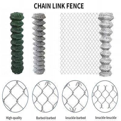 Green Fence Metal Wire Mesh Fence 30*30MM Woven Chain Link Fence