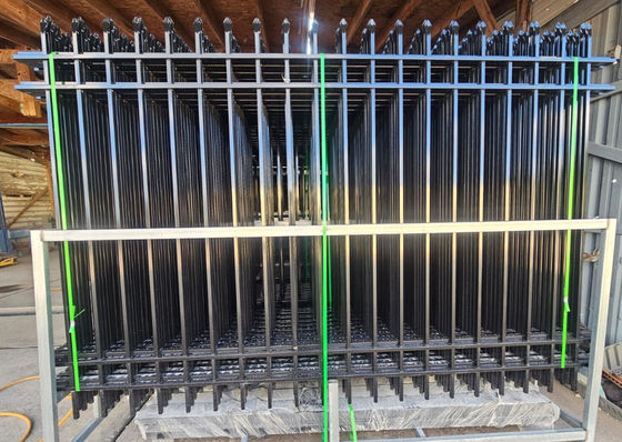 Tubular Steel Fence Black Spear Fencing 1.5M  Outdoor Steel Palisade