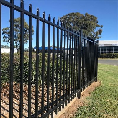 Tubular Steel Fence Black Spear Fencing 1.5M  Outdoor Steel Palisade