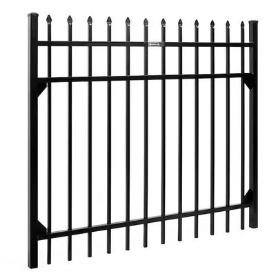 Tubular Steel Fence Black Spear Fencing 1.5M  Outdoor Steel Palisade