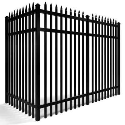Zinc Steel Guardrail Fence 2M*1.5M anti-corrosion treatment fence Black simple style