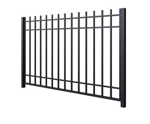 Weather-Resistant Tubular Steel Fence With Black Spear For Outdoor Performance