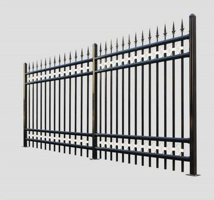 Anti Corrosion Coating Sleek Aesthetic Tubular Steel Fence Panels With 1.8M Height