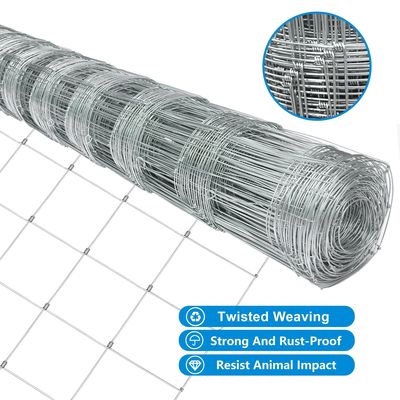 Galvanized Hinged Joint Cattle Fence Netting 2.0MM High Tensile Wire Cattle Fence