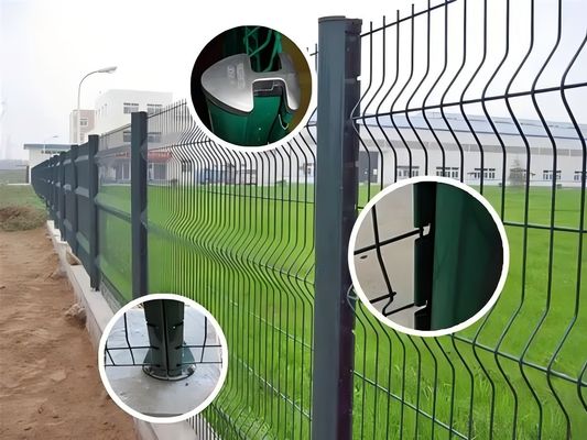 Triangular Garden Curved 3D Fence Welded Wire PVC Coated Garden Fence