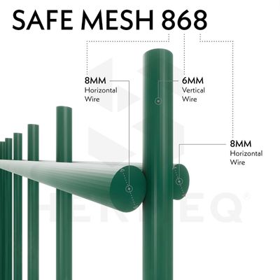 V Mesh Security Fence With Green yellwo Color 3.0 Wide 3d Curved Fence