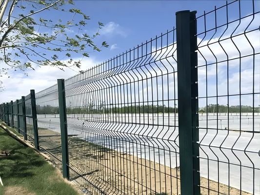 1.8M Garden Fence 3D Curved Wire Mesh  Swallow Post For Greenhouse Plant