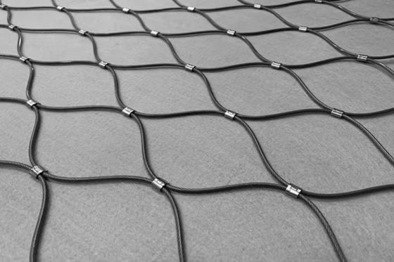 Flexible Diamond 304 Ferruled Stainless Steel Wire Rope Mesh Net