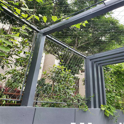 Ferruled 1.5mm 1.6mm Stainless Steel Wire Rope Mesh For Zoo Animals Enclosure Mesh