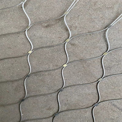 High Strength Ferrule 7x7 Hole Stainless Steel Cable Rope Mesh Plain Weave Style