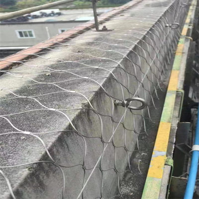 304 316 Hand Woven Stainless Steel Drop Prevention Cable Safe Net For Floodlight Protection