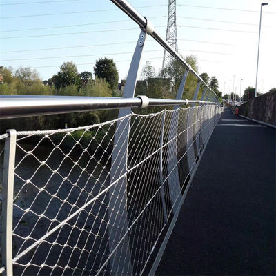 304 316 Ferrules Flexible Stainless Steel Wire Rope Mesh Fence Netting For Decorative Balustrade Plant Climbing