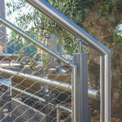 Diamond Hole SS304 Stainless Steel Wire Rope Mesh For Light Protect