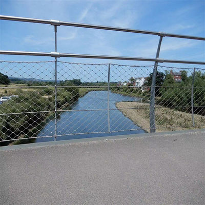 Hand Woven 30mm Cable Netting Flexible Stainless Steel Rope Mesh For Bridge Protection