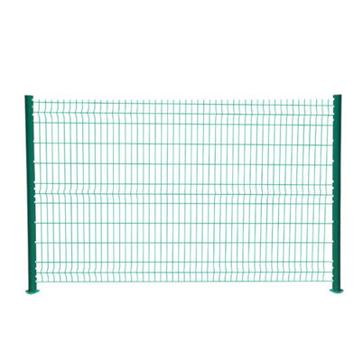 RAL6005 Color 3D Curved Metal Fence Security V Mesh Fencing 1.8M High