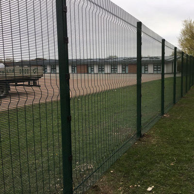 Green Galvanized Iron Rigid Airport Prison Garden Anti Climb Theft Security 358 Fence