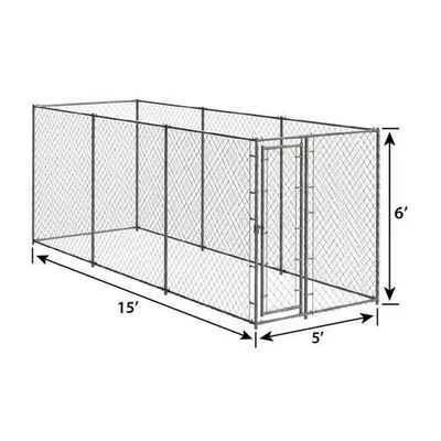 Outdoor Heavy Duty Wire Mesh Large Dog Cage Kennel With Waterproof Top And Sunshade For Farm Garden