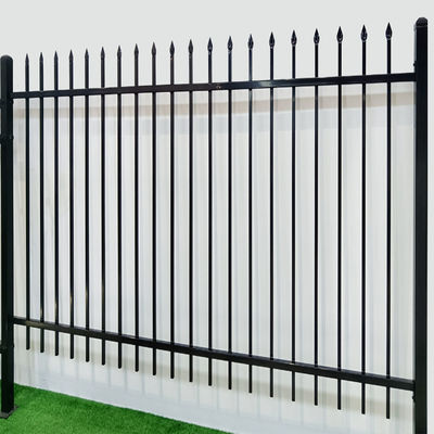 19x19mm Vertical Pipes Backyard Protection Tubular Fence Black Or Customized Color