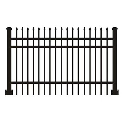 Anti Rust Backyard Tubular Metal Fence Customization