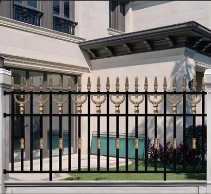 19x19mm Vertical Pipes Backyard Protection Tubular Fence Black Or Customized Color