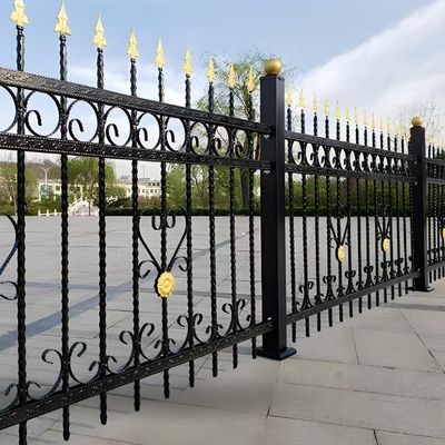 19x19mm Vertical Pipes Backyard Protection Tubular Fence Black Or Customized Color