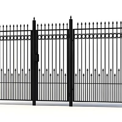Weatherproof Easy Installation Black Tubular Steel Fencing System For Residential Use