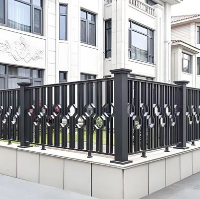 Weatherproof Easy Installation Black Tubular Steel Fencing System For Residential Use