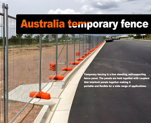 Modular 2.1m x 2.4m Galvanized Metal Fencing Quick-Assembly Tempoary Barrier for Events & Roadworks