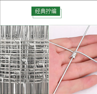 Hot Dipped Galvanized Cattle Fence Roll 6ft High Hinged Knot Farm Mesh