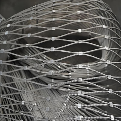 Eyelet Ends 304 Ferrule Flexible X Tend Stainless Steel Wire Rope Mesh Net