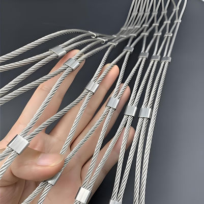 AISI316 Stainless Steel Wire Rope Mesh Transparent Railing Infill Guardrail