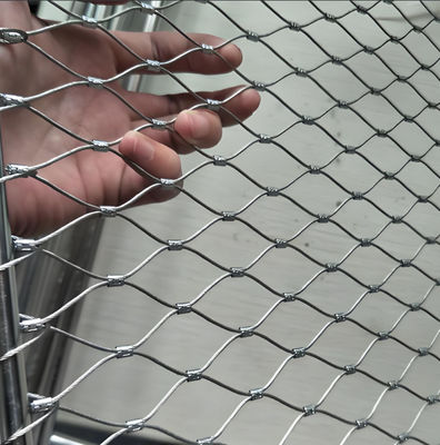 Hand Woven High Strength Stainless Steel Wire Rope Mesh For Zoos