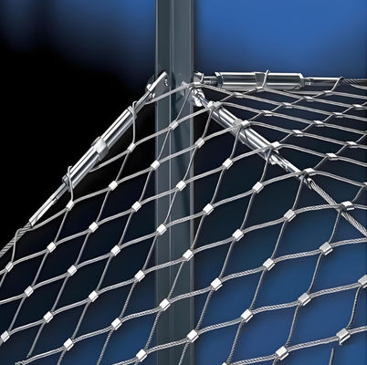 AISI316 Stainless Steel Wire Rope Mesh Transparent Railing Infill Guardrail