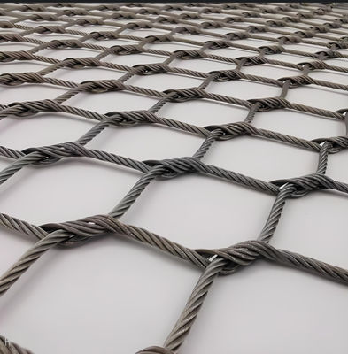 Hand Woven 30mm Cable Netting Flexible Stainless Steel Rope Mesh For Bridge Protection