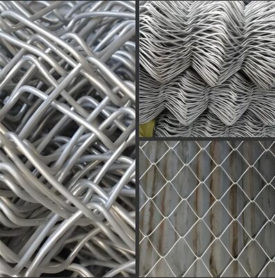 High Strength Galvanized Powder Coated Chain Link Fencing For Construction Garden Sports