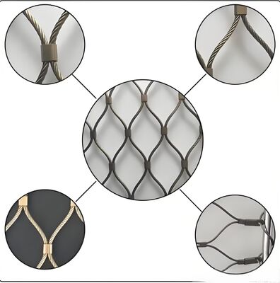 Heavy-Duty Stainless Steel Wire Rope Safety Netting For Construction Site Fall Protection