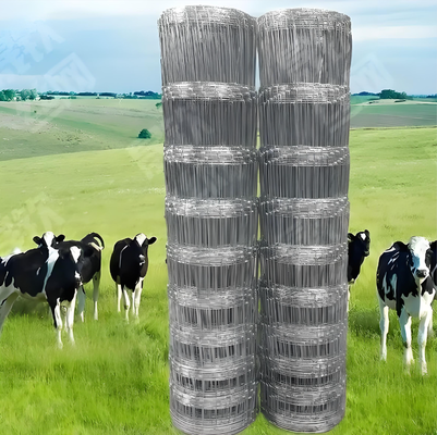 Heavy Duty Hot-dipped Galvanized Class A Livestock Grassland Fence 2.3m Height 50m Roll Hinge Joint Farm Boundary Fencing