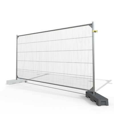 Heras Style 2*3.5M Metal Temporary Fence Panel With Rubber Base Plate
