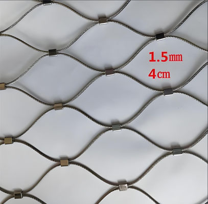 SUS316 Stainless Steel Cable Mesh For Safety Webnet Balustrade Infill