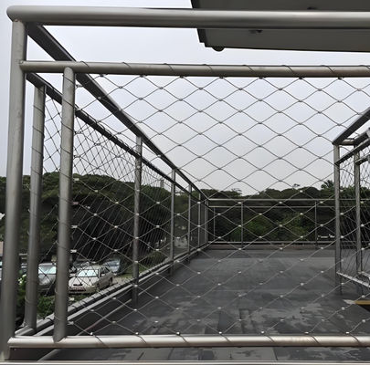 AISI316 Stainless Steel Wire Rope Mesh Transparent Railing Infill Guardrail